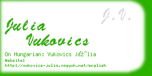 julia vukovics business card